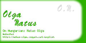 olga matus business card